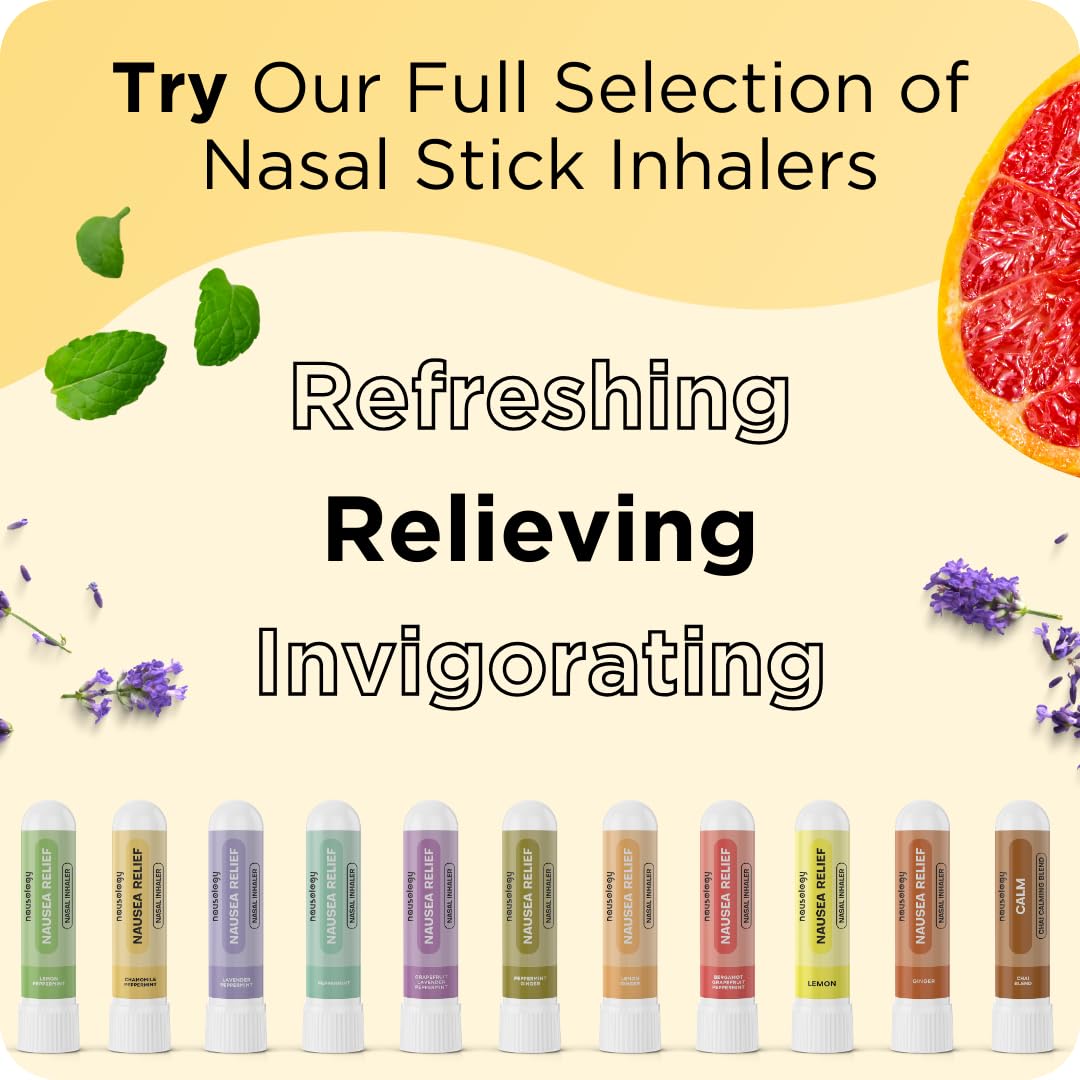 Nausology Aromatherapy Nasal Inhaler for Nausea Relief (Chamomile Peppermint)